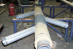 FW SAFETY PIPING DN 1000/200, 1500/250, 100 °C, 6 bar, inner and encasing pipe made of stainless steel, for the transport of hazardous wastewater