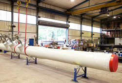 FW T-pipe with three branches, prefabricated at factory